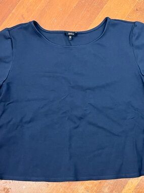 Quince Navy Short-Sleeve Boatneck Tee